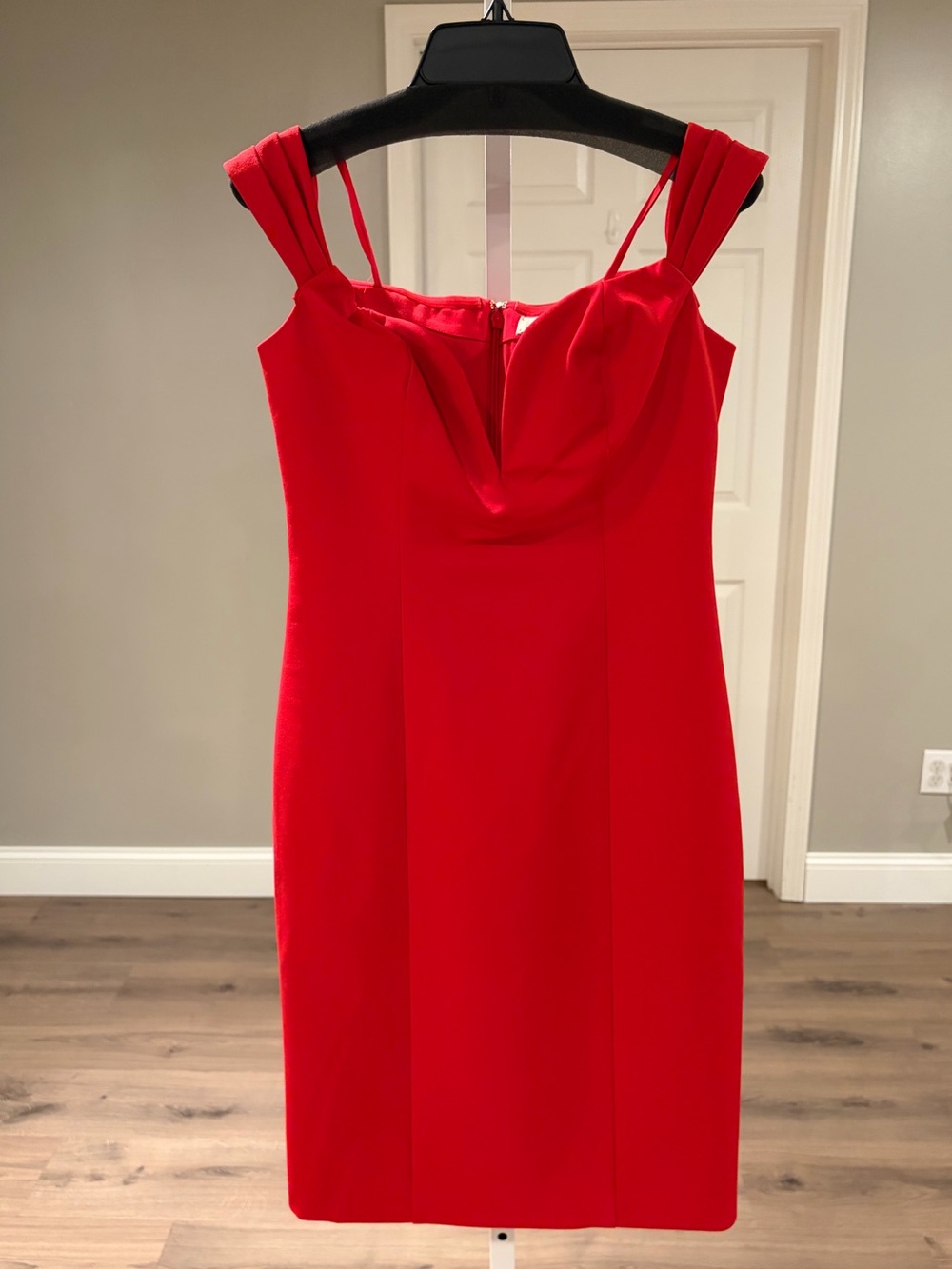 L’AGENCE Vivie Corset V Wire Dress, Lipstick Red